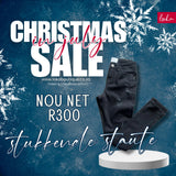 Staute Jeans - Swart Stukkende jean