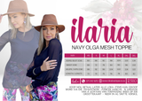 Navy mesh toppie