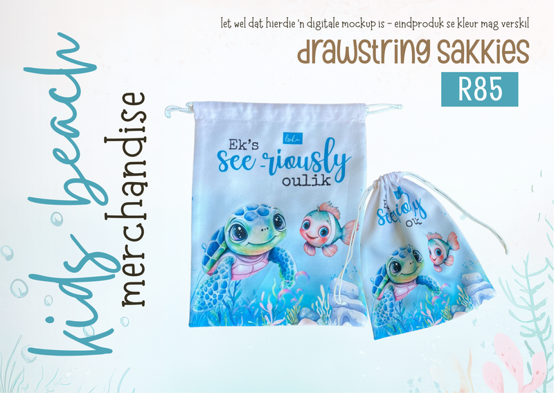 Beach kids _ Drawstring sakkies
