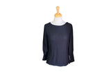 Milana Suze top - plain swart