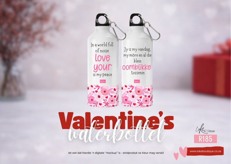 Kosbaar liefde pienk waterbottel