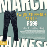 Stellie Jeans Swart Stukkende Stellie